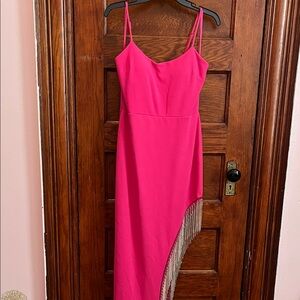 City Studios Hot Pink Asymmetrical Dress